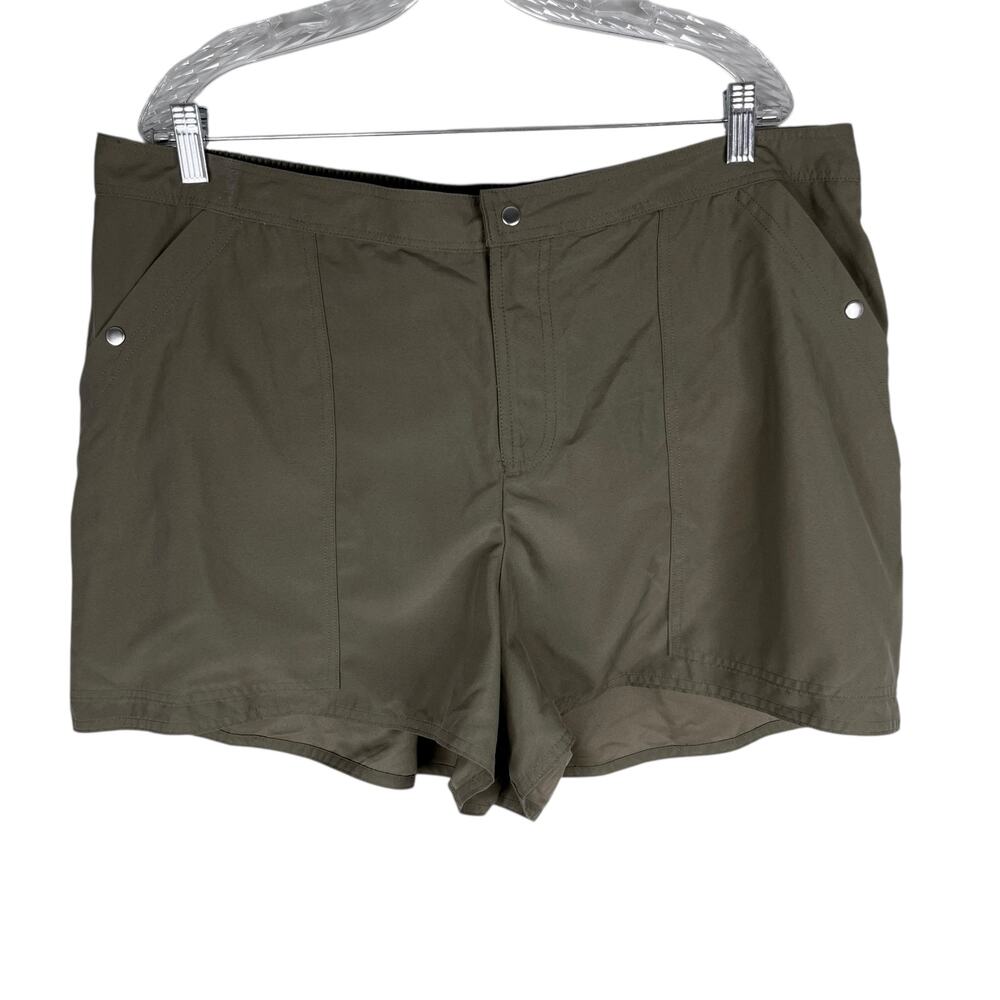 Cazimi Womens Board Shorts Swim 18W Ivy Pockets New